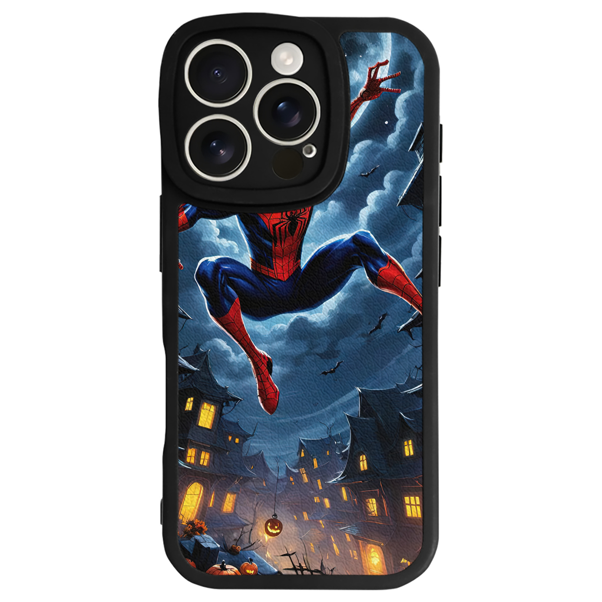 Spider Man スパイダーマン 【iPhone 16シリーズ対応】シリコンスマホケース（レザー調） 材質：シリコン